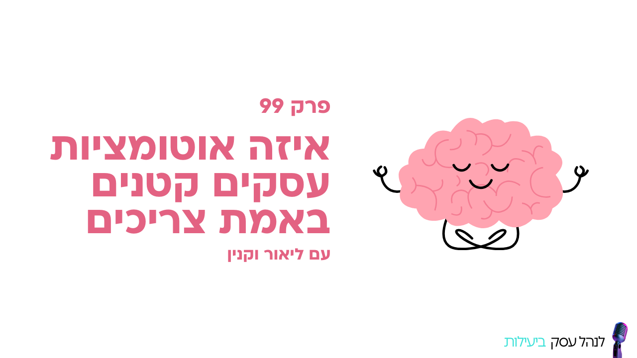 איזה אוטומציות עסקים קטנים באמת צריכים - עם ליאור וקנין - פודקאסט לנהל עסק ביעילות - פרק 99